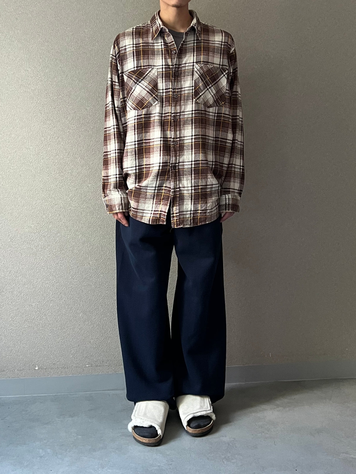 80's OZARK TRAIL print flannel shirt