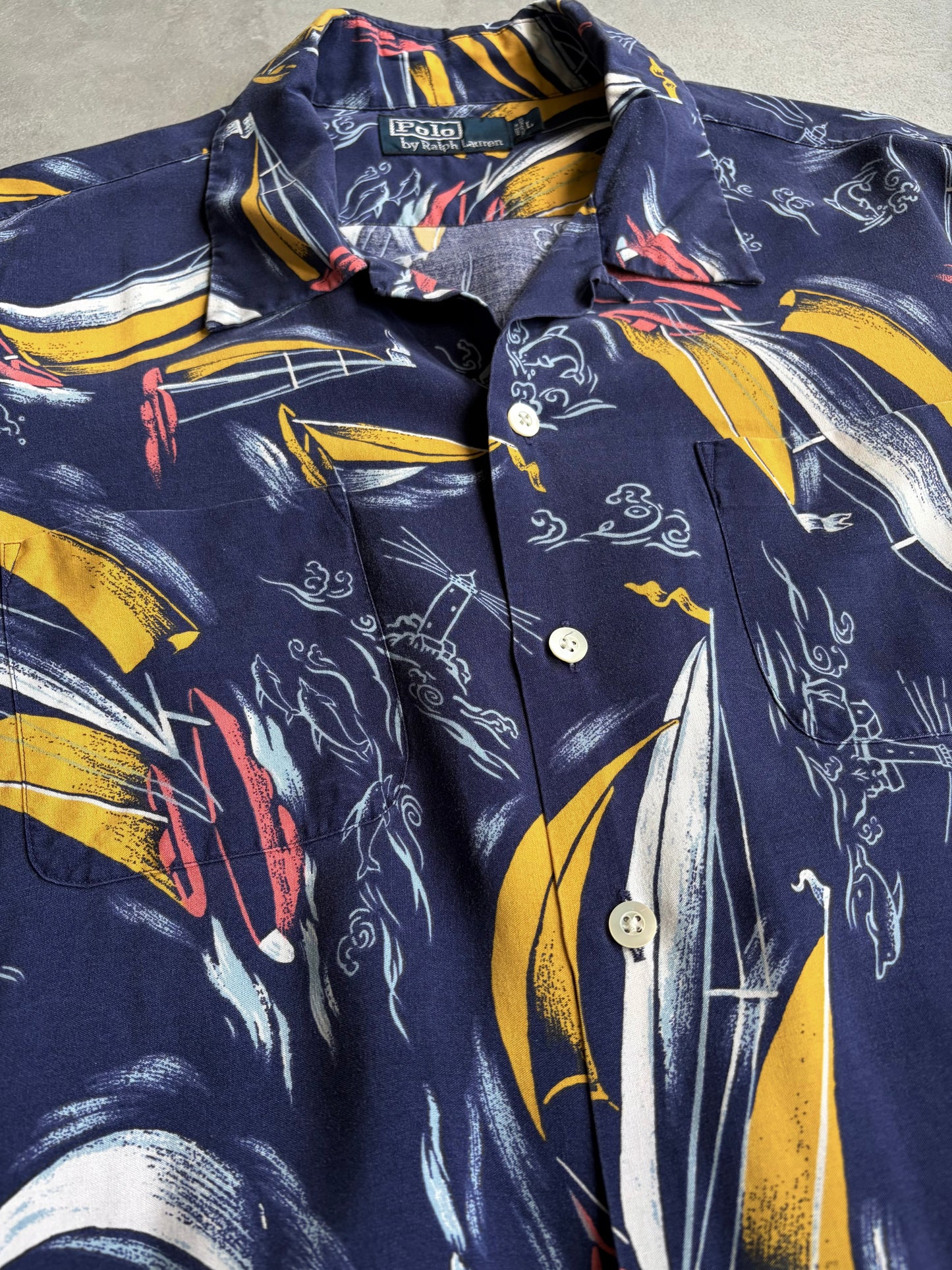 90's Polo Ralph Lauren open collar shirt