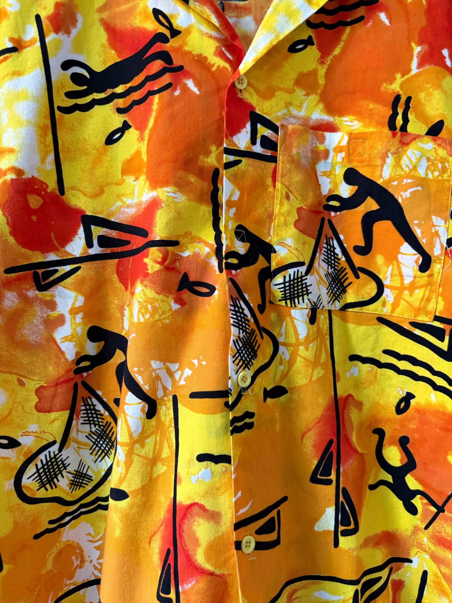 80's OCEAN PACIFIC open collar shirt "Made in USA"