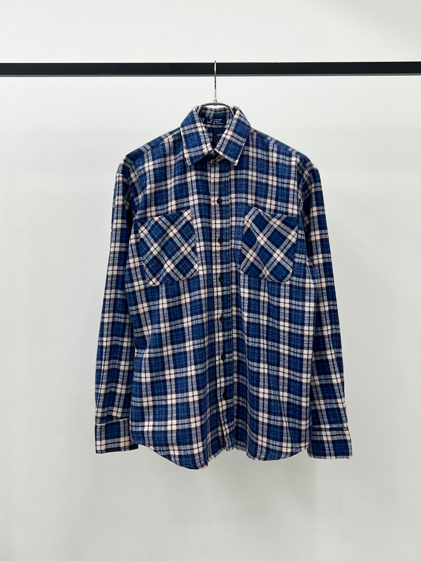 80's SAUGATUCK print flannel shirt