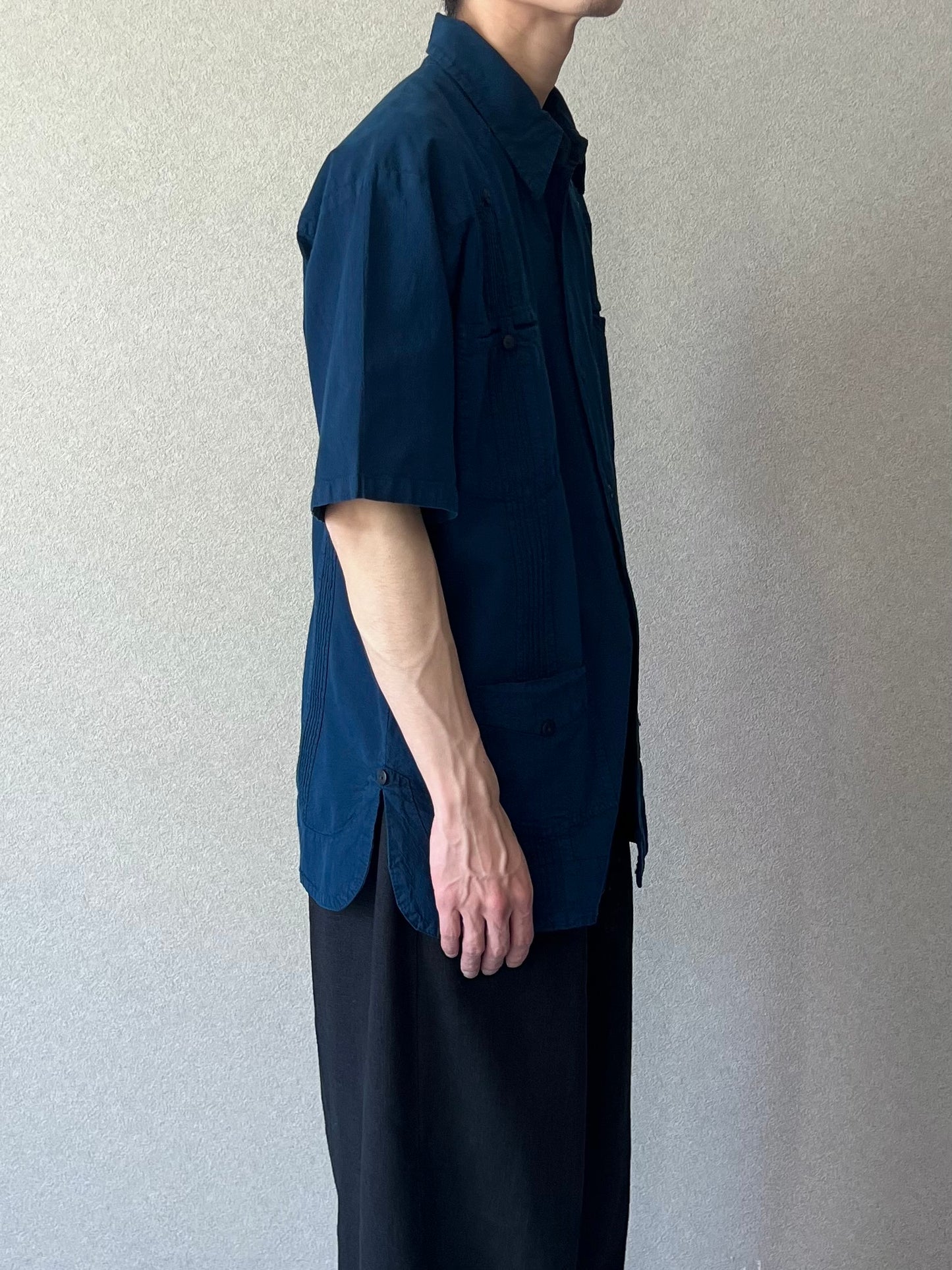 90's HIXCATL guayabera shirt