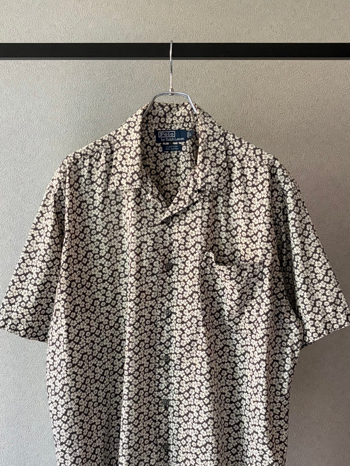90's Polo Ralph Lauren open collar shirt "CLAYTON"