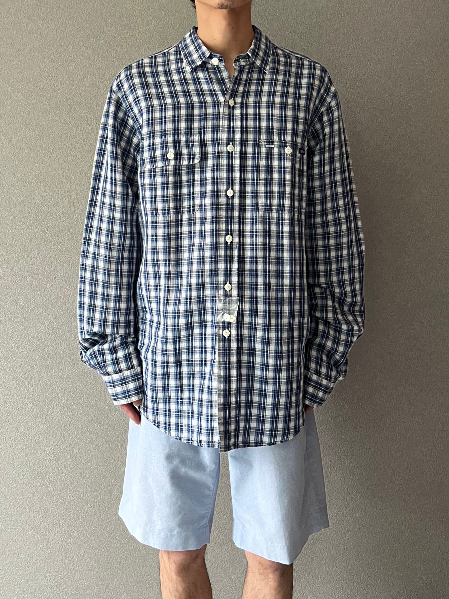 00's Polo Ralph Lauren cotton×linen shirt "DEAD STOCK"