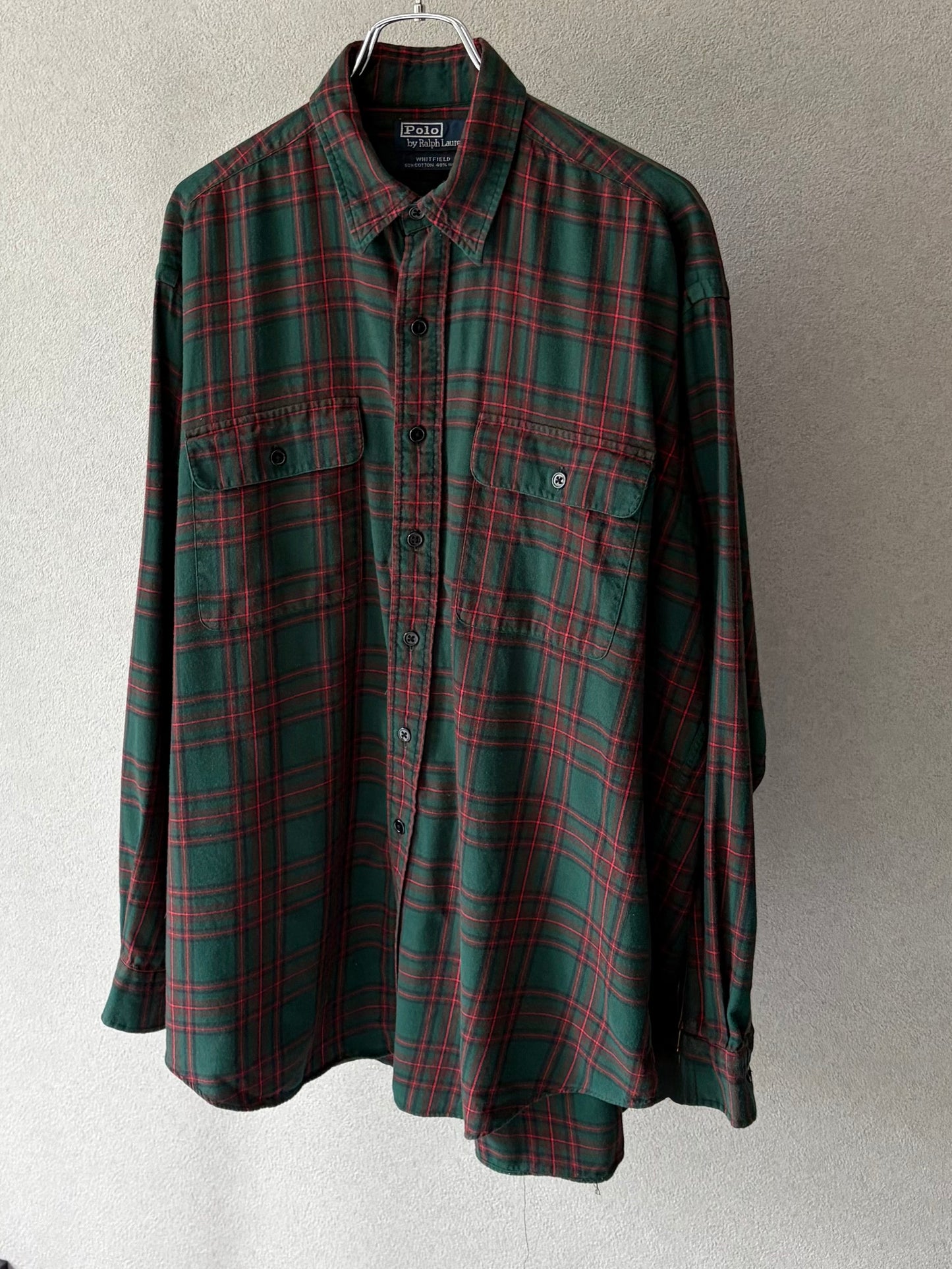 90's Polo Ralph Lauren cotton×wool shirt "WHITFEILD"