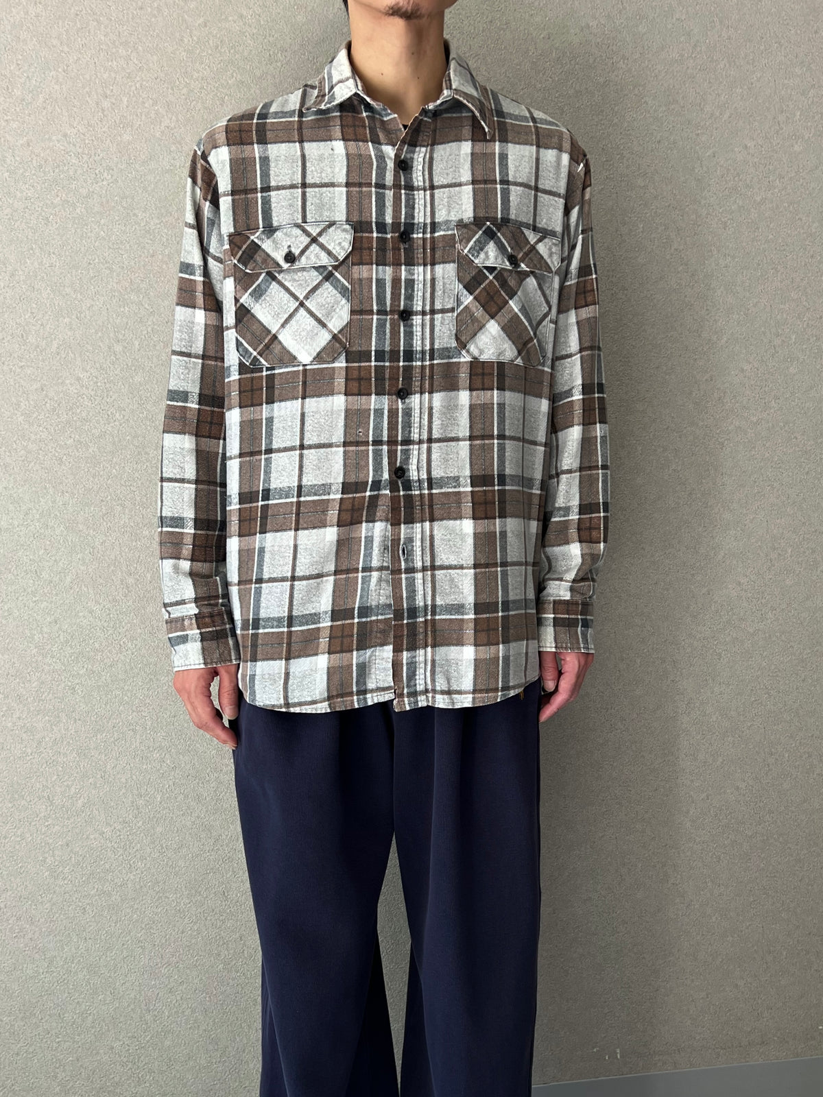 80's Fieldmaster print flannel shirt "Made in USA"
