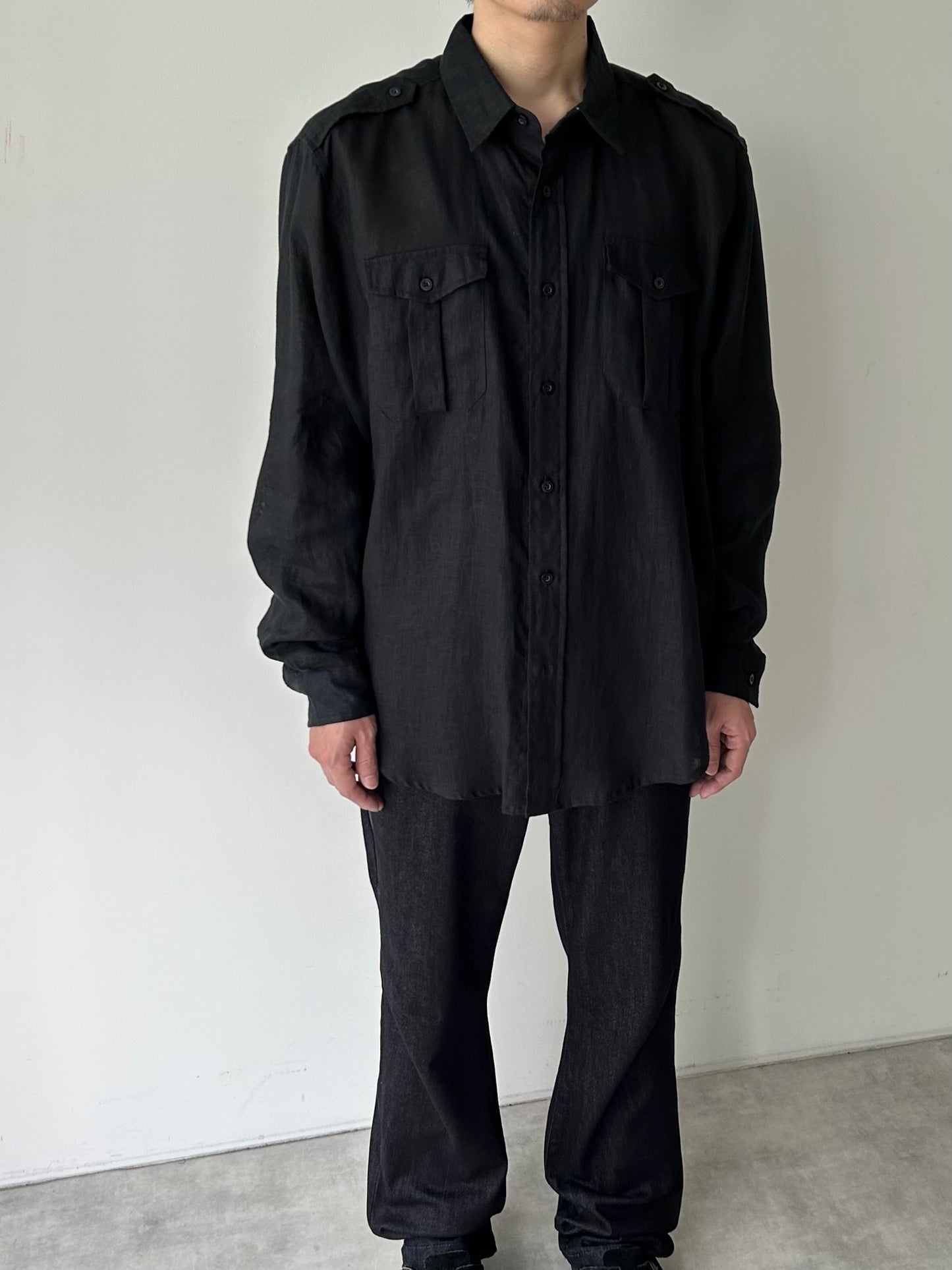 00's BRUNO linen shirt "DEAD STOCK"