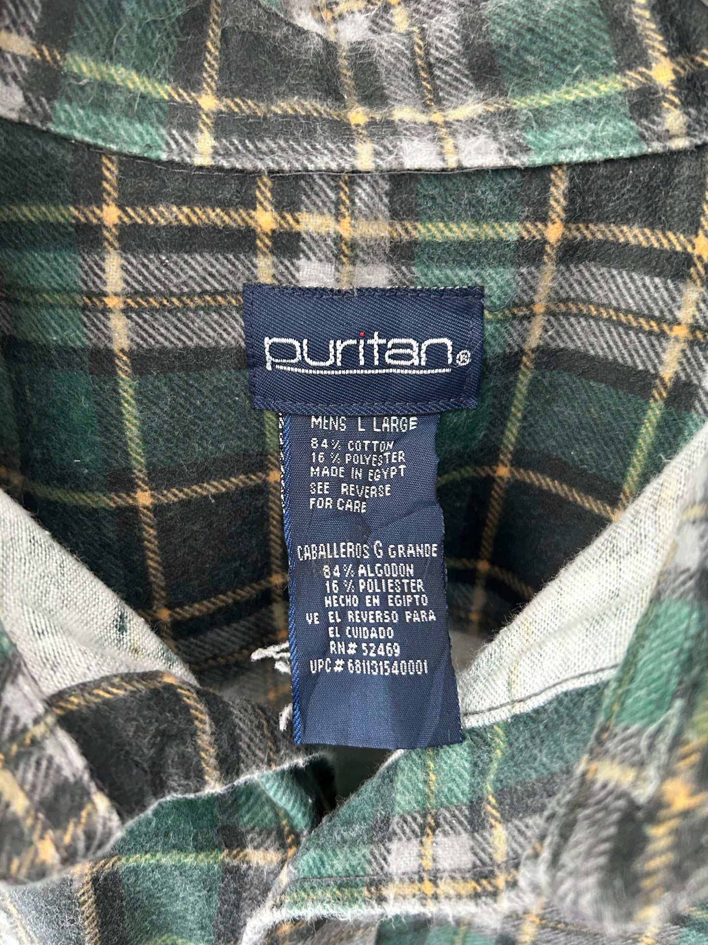 90's PURITAN printed flannel shirt