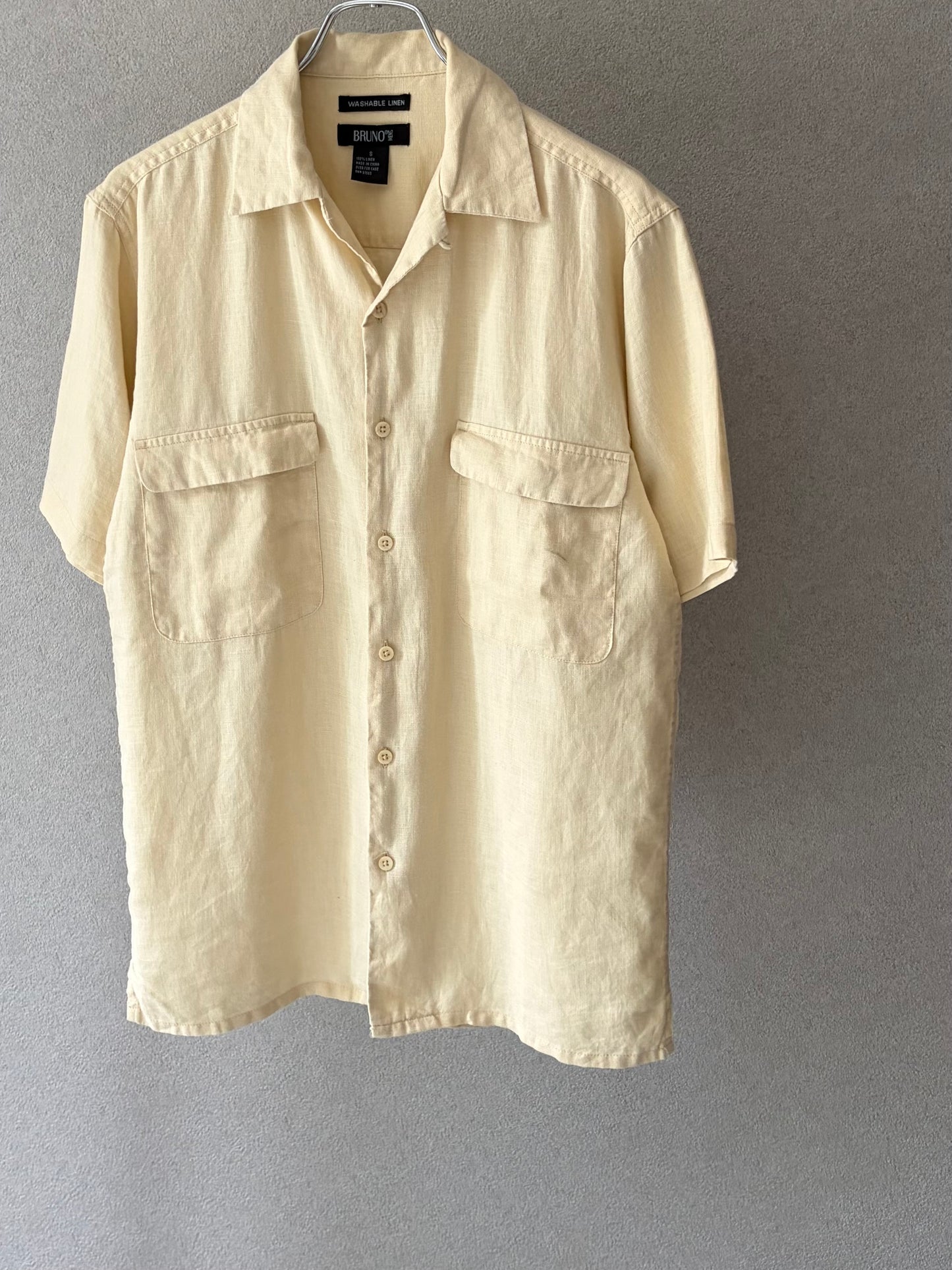 00's BRUNO open collar linen shirt