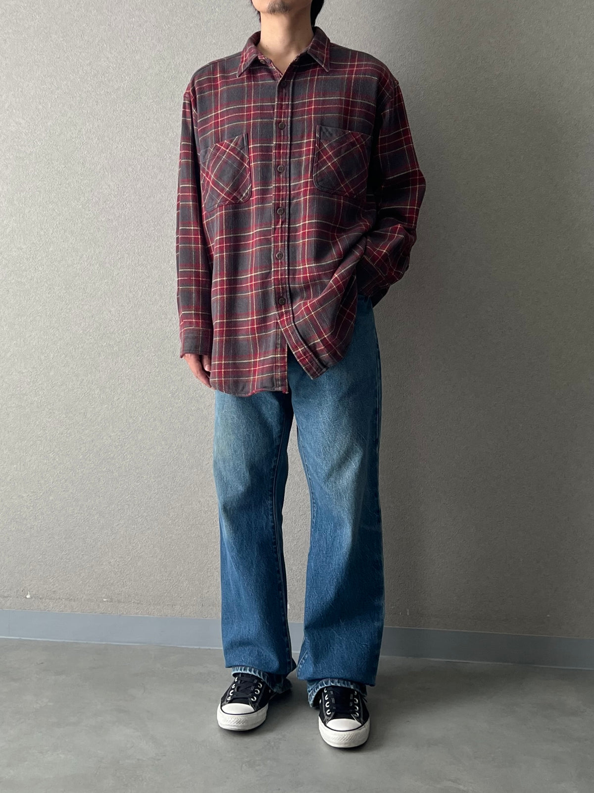 00's ST.JOHN'S BAY flannel shirt