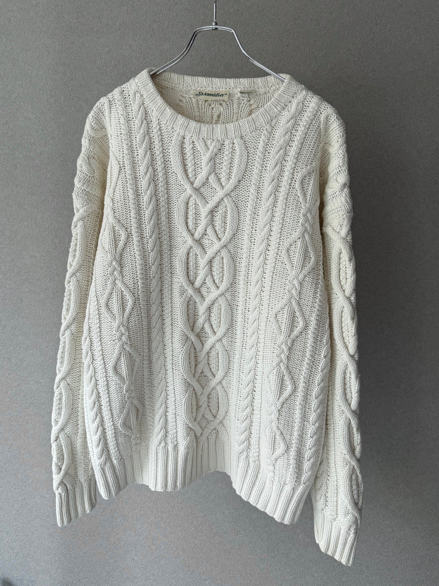 90's ST.JOHN'S BAY ramie×cotton knit sweater