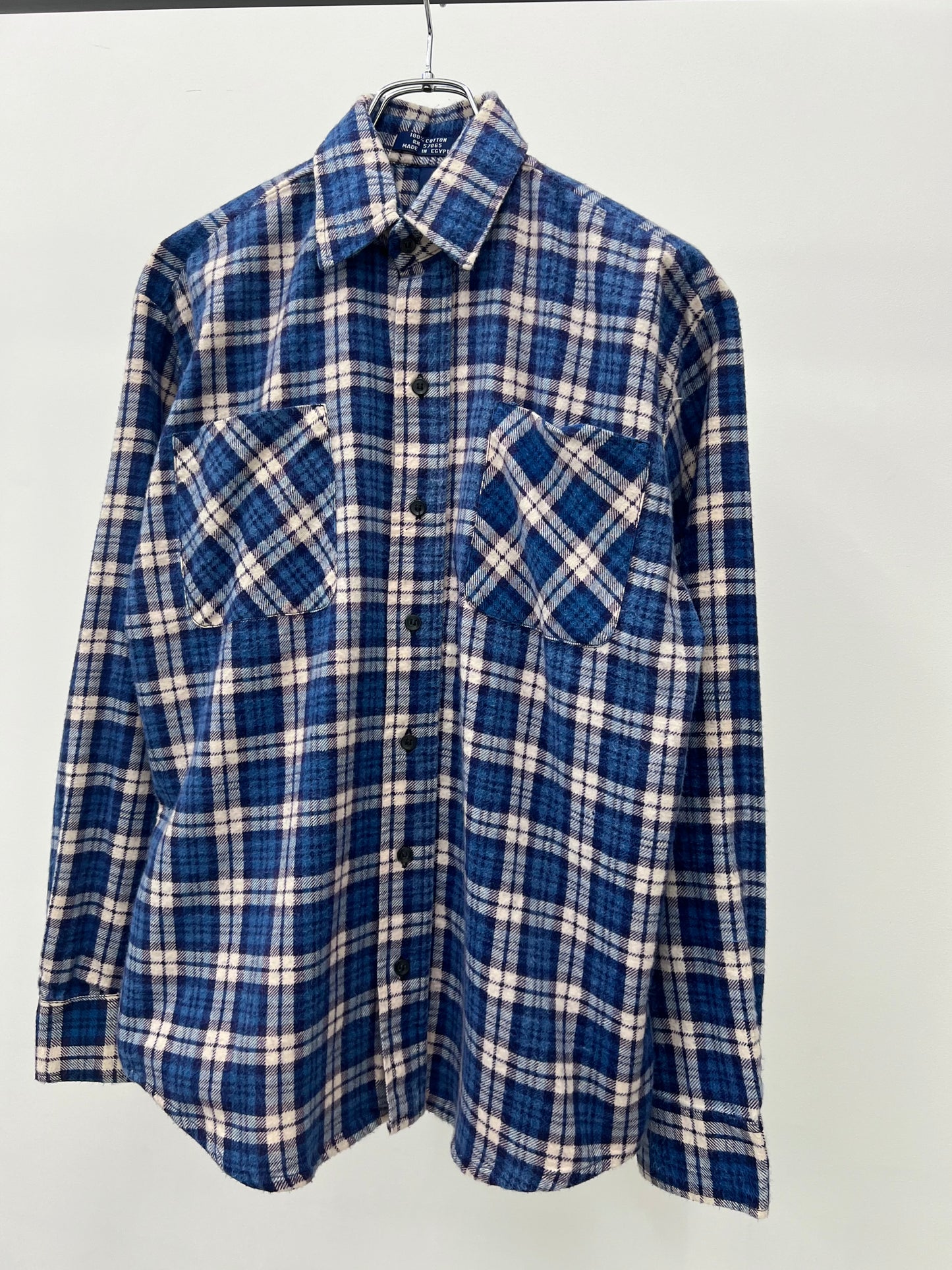 80's SAUGATUCK print flannel shirt