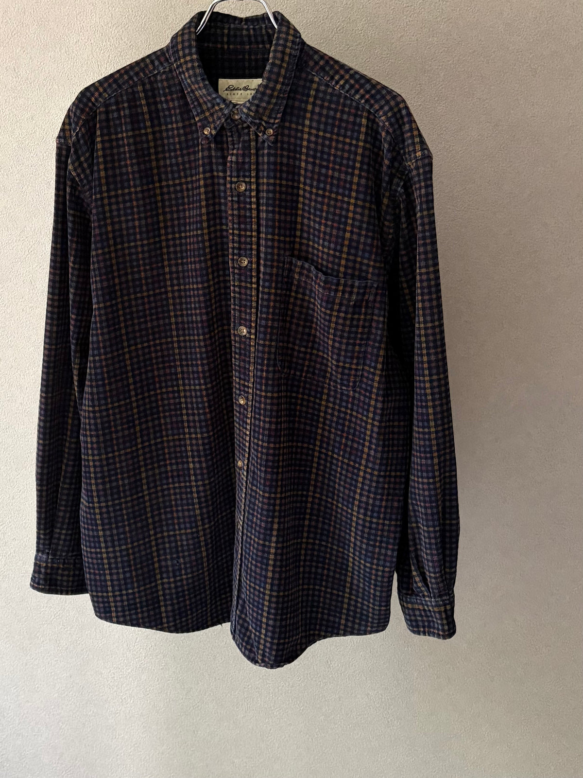 90's Eddie Bauer print corduroy shirt