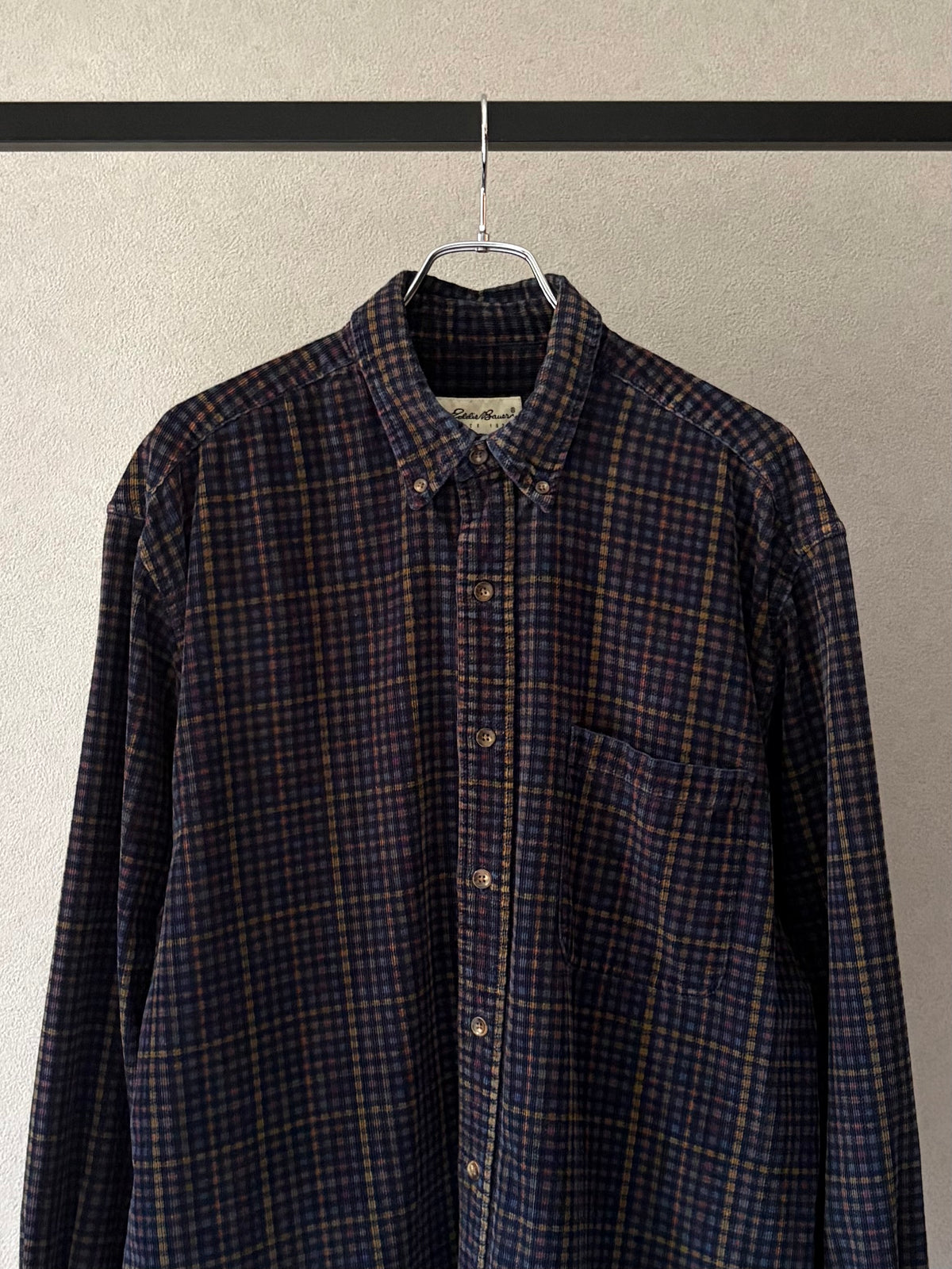 90's Eddie Bauer print corduroy shirt