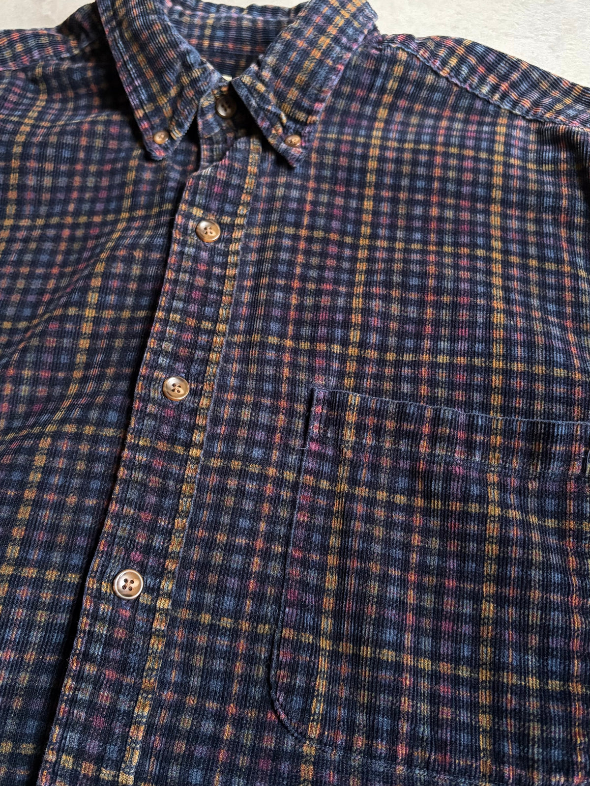 90's Eddie Bauer print corduroy shirt
