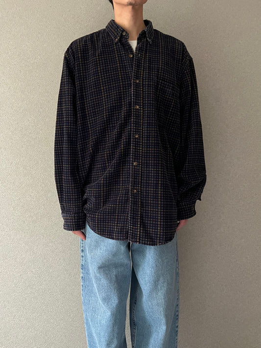90's Eddie Bauer print corduroy shirt