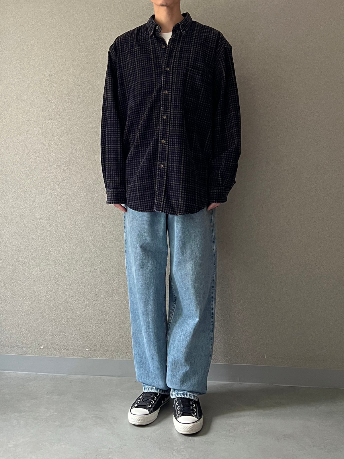 90's Eddie Bauer print corduroy shirt