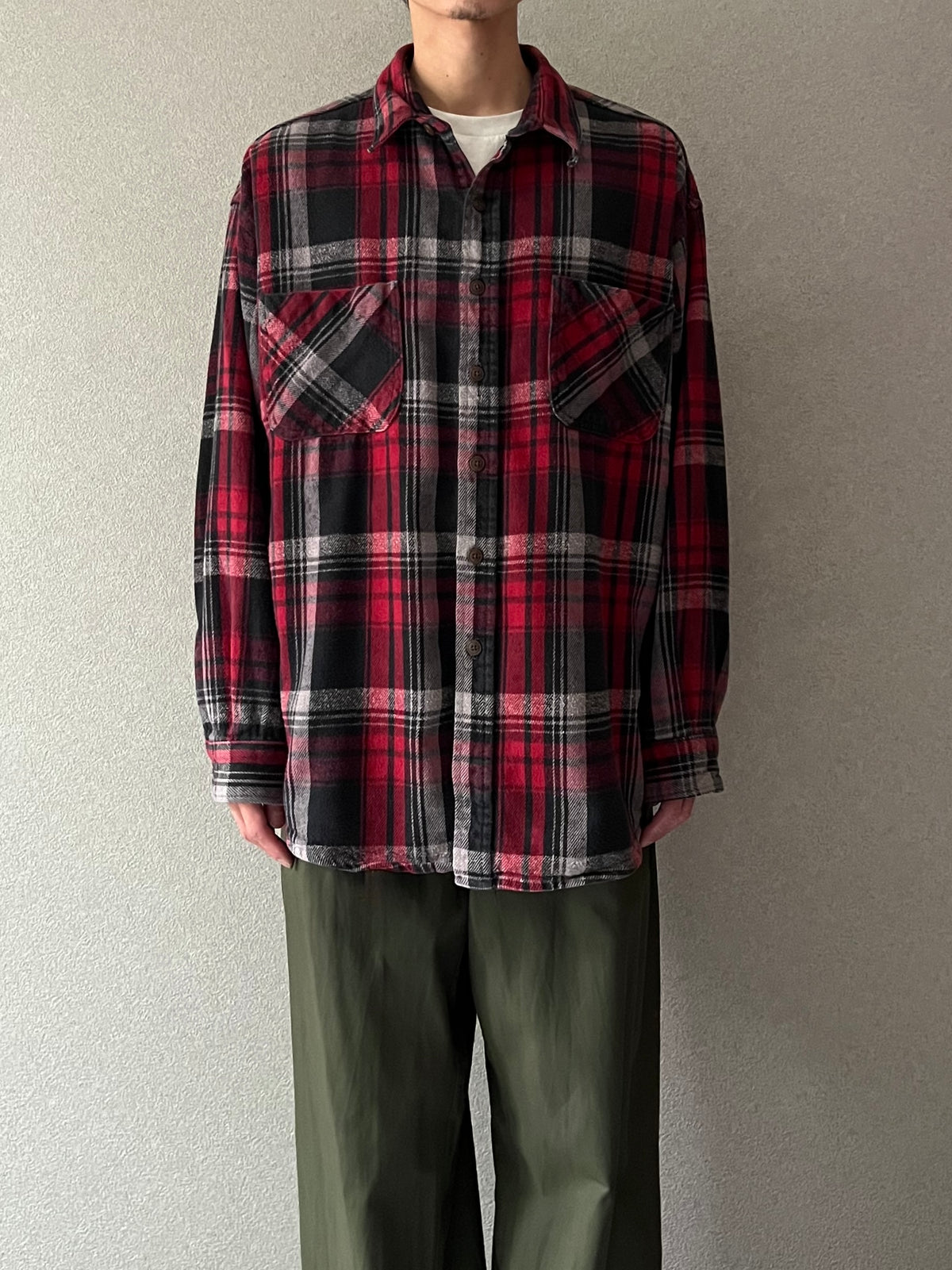00's ST.JOHN'S BAY flannel shirt
