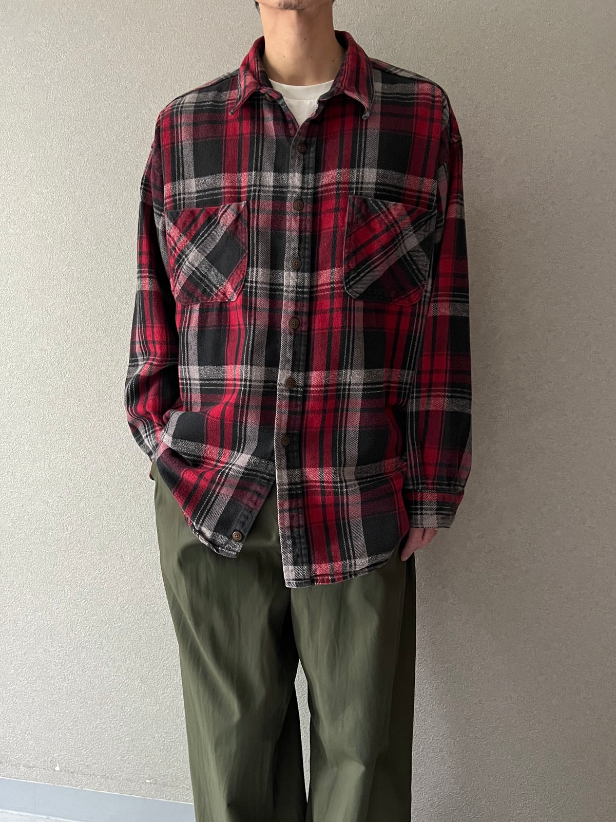00's ST.JOHN'S BAY flannel shirt