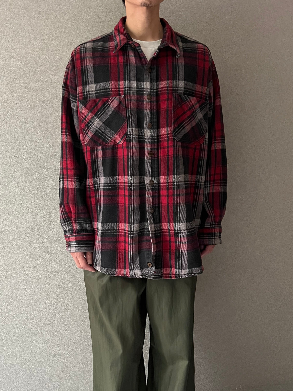 00's ST.JOHN'S BAY flannel shirt
