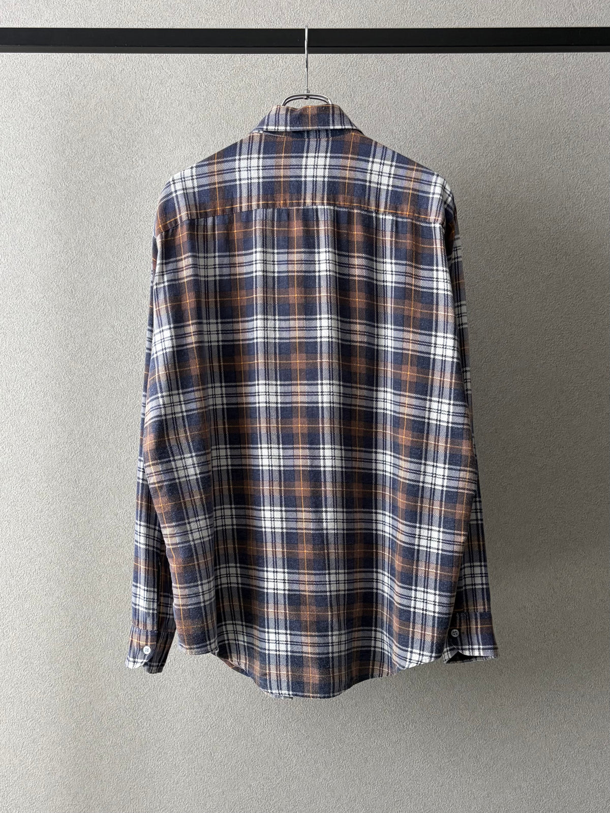80's VALUE LINE print flannel shirt