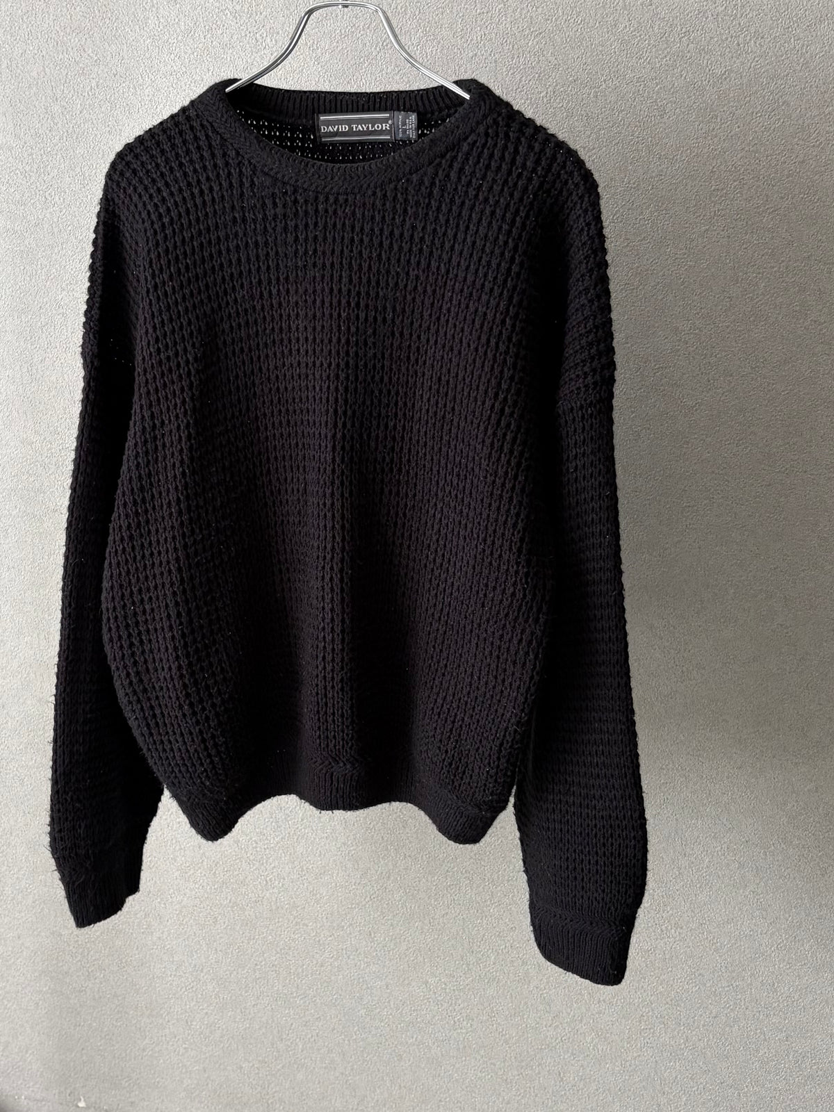 80's〜 DAVID TAYLOR acrylic knit sweater "Made in USA"