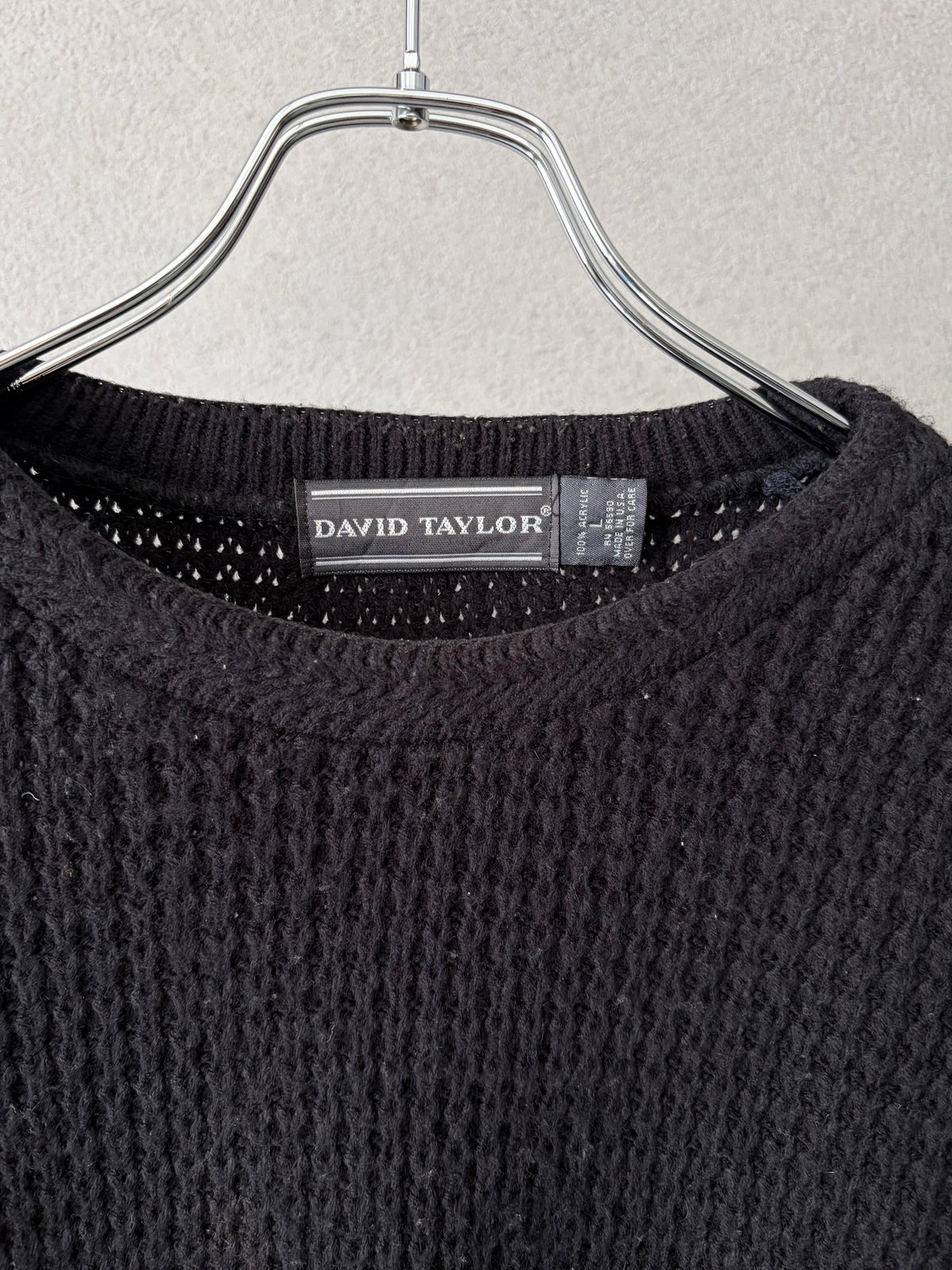 80's〜 DAVID TAYLOR acrylic knit sweater "Made in USA"