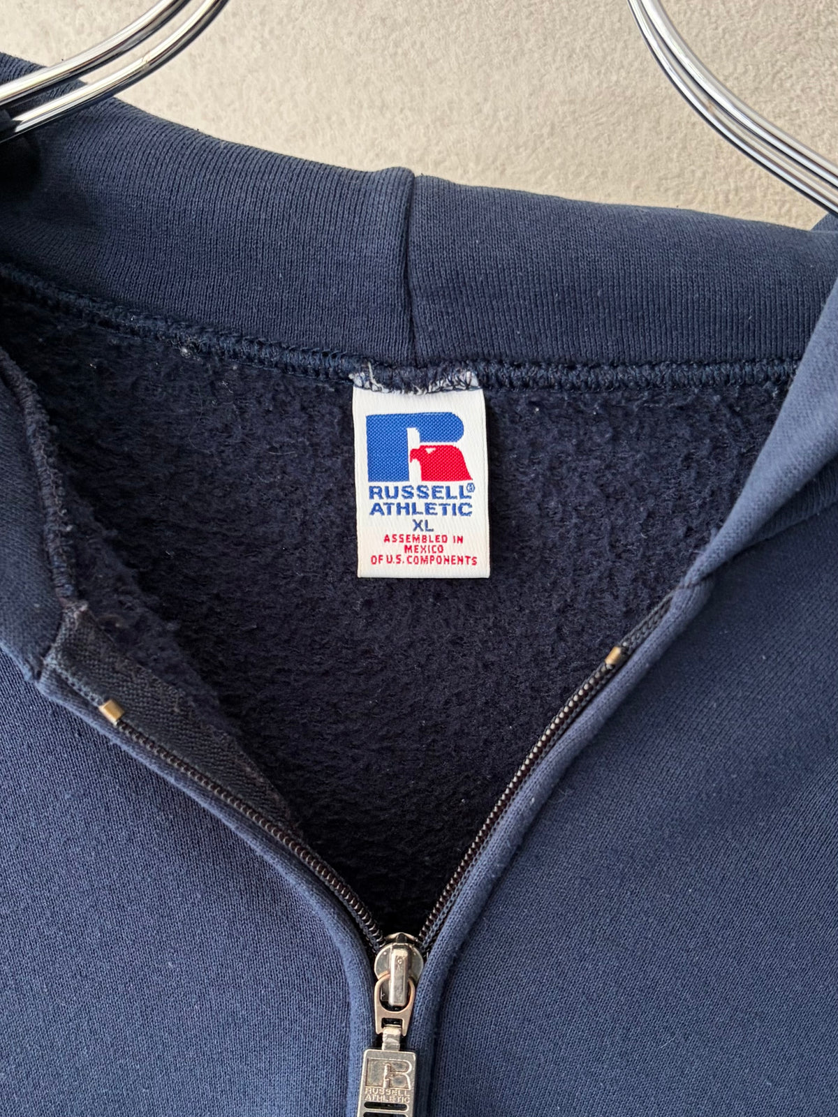 90's RUSSELL zip up sweat hoodie