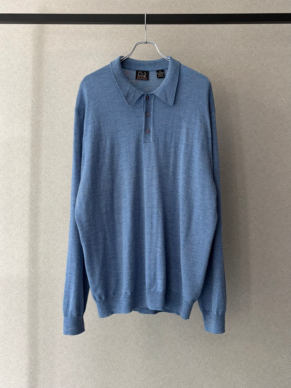 00's JOS.A.BANK knit polo shirt