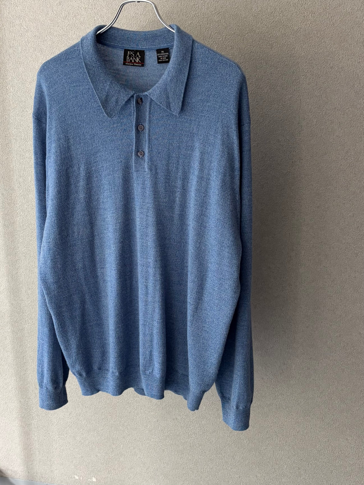 00's JOS.A.BANK knit polo shirt