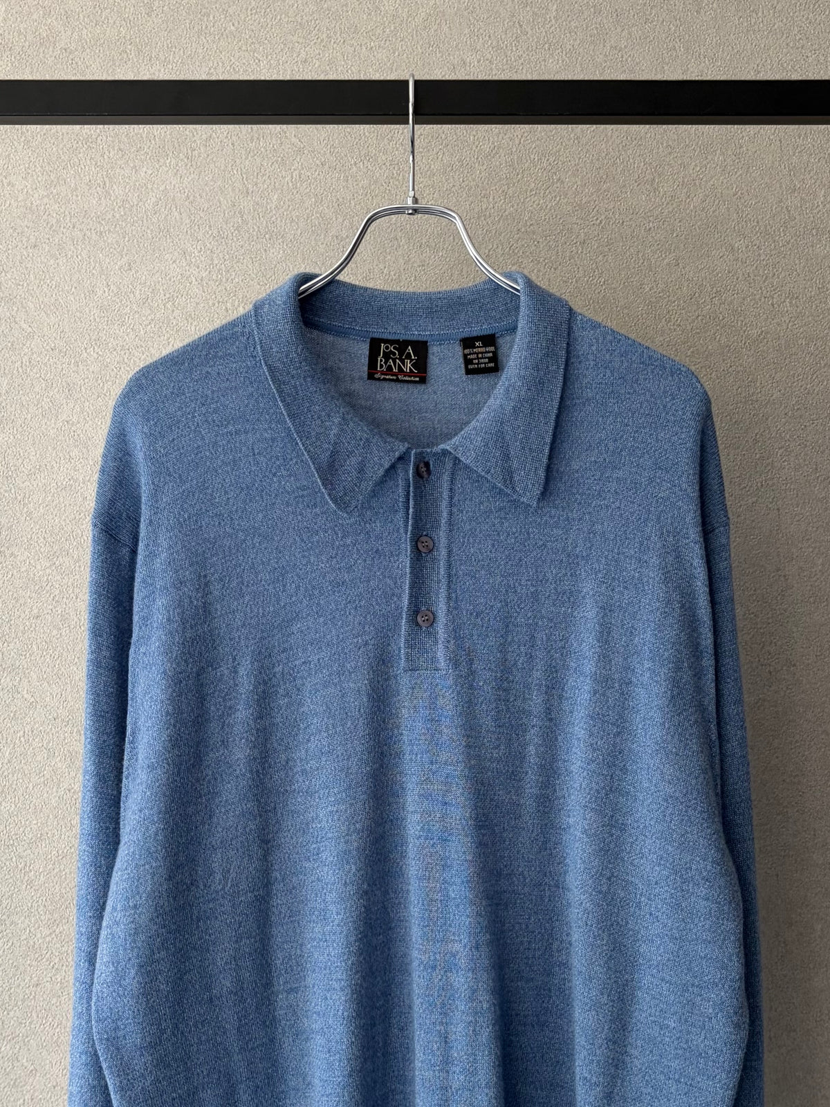 00's JOS.A.BANK knit polo shirt