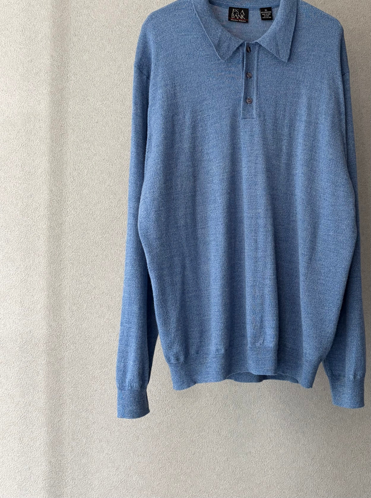 00's JOS.A.BANK knit polo shirt
