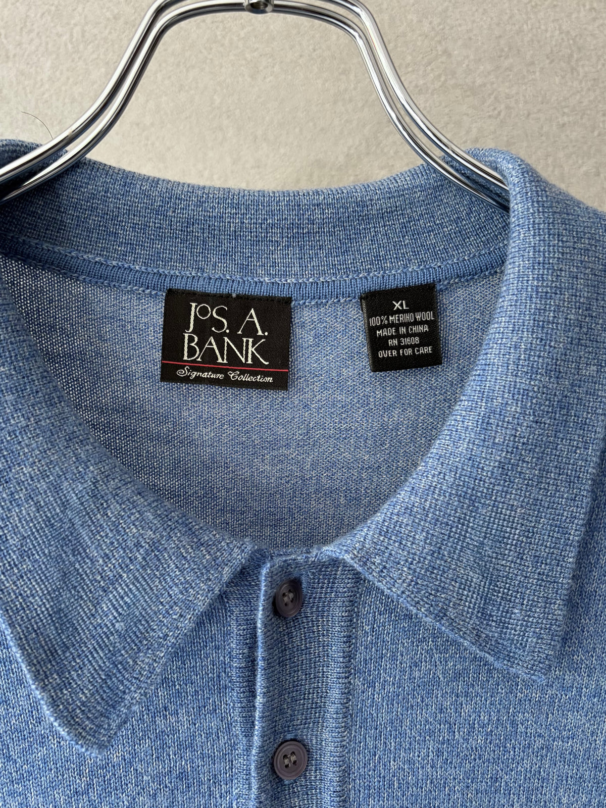 00's JOS.A.BANK knit polo shirt
